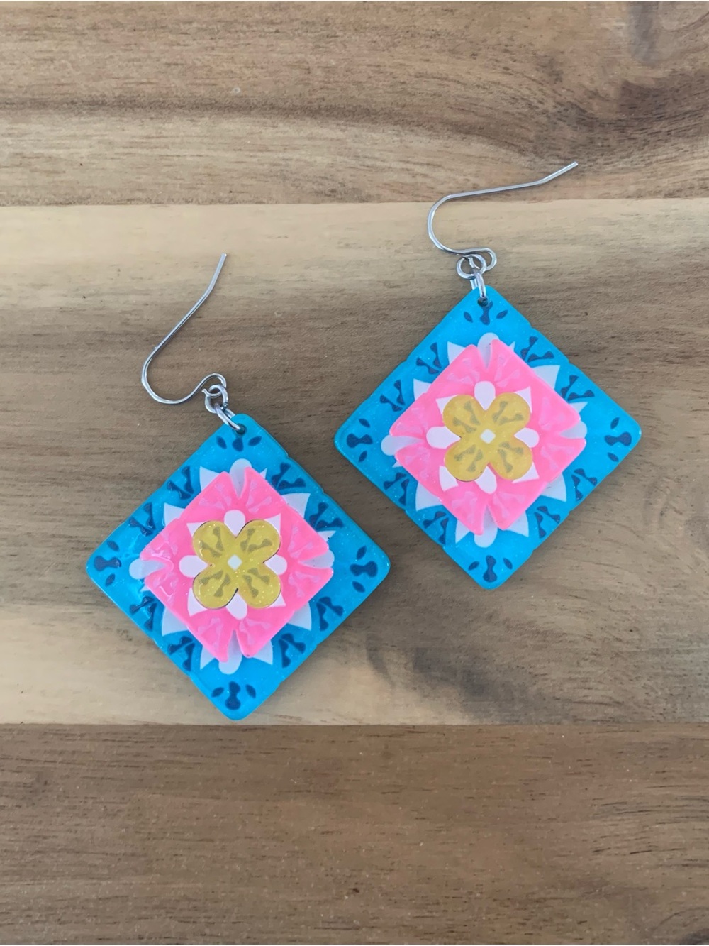 Erstwilder Cosy Comfort blue Earrings NWOT
